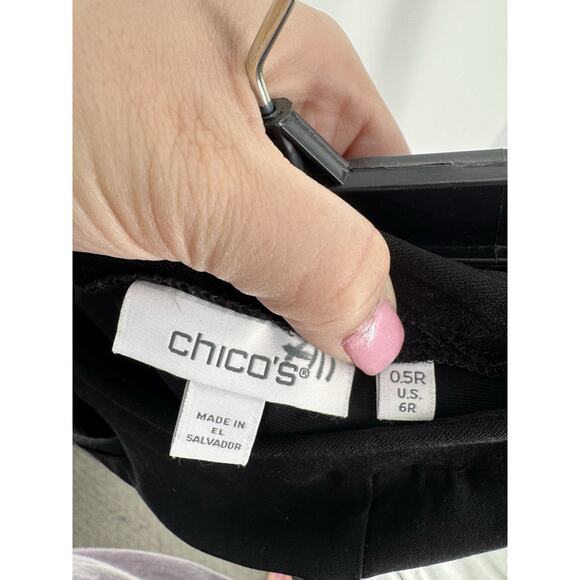 Chico's Women's Black Pull-On Stretchy Pants Size 0.5R 6R - Picture 3 of 4
